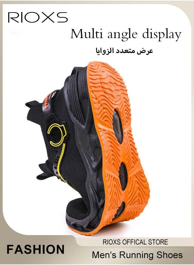 RIOXS - Men's Sport Shoes, Fashion Running Shoes, Casual Athletic Workout Sneakers, Breathable Tennis Basketball Fitness Shoes, Non Slip Sneakers For Men Jogging Walking Hiking, Classic Lace-up Trainers For Men, Comfortable Wear, Mens Athlesiure Trainers - Image 1