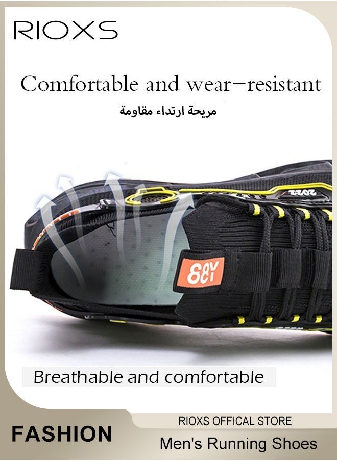 RIOXS Men's Sport Shoes, Fashion Running Shoes, Casual Athletic Workout Sneakers, Breathable Tennis Basketball Fitness Shoes, Non Slip Sneakers For Men Jogging Walking Hiking, Classic Lace-up Trainers For Men, Comfortable Wear, Mens Athlesiure Trainers  - Image 2