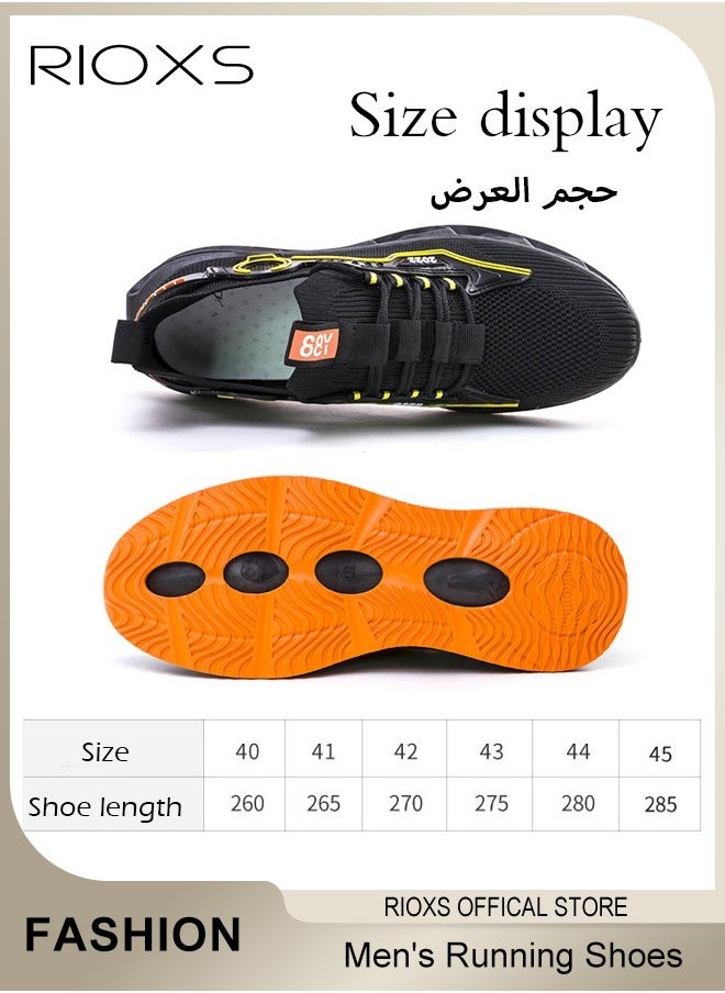 RIOXS - Men's Sport Shoes, Fashion Running Shoes, Casual Athletic Workout Sneakers, Breathable Tennis Basketball Fitness Shoes, Non Slip Sneakers For Men Jogging Walking Hiking, Classic Lace-up Trainers For Men, Comfortable Wear, Mens Athlesiure Trainers - Image 1