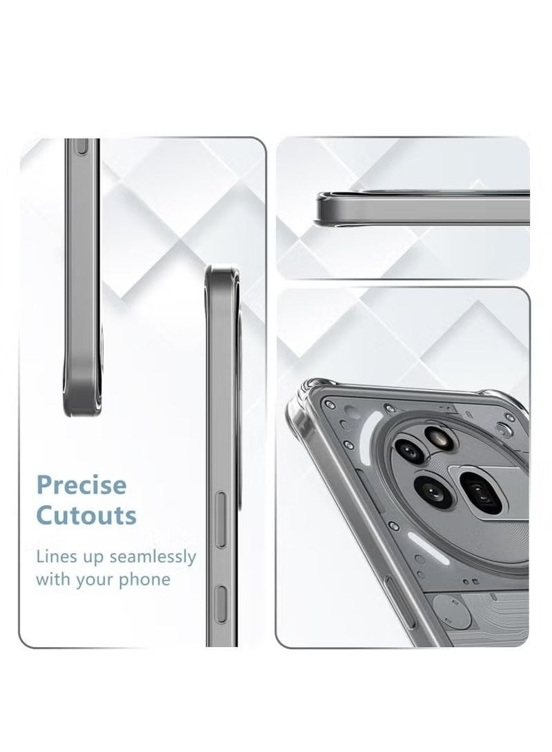 ELTRAZONE Nothing Phone 3a Pro Case Cover – Anti-Yellowing Clear Shockproof TPU Case with Precise Cutouts + 2-Pack Tempered Glass Screen Protector – High-Transparency, Anti-Scratch Glass Film – Full Protection Kit for Nothing Phone 3a Pro (Crystal Clear) - Image 5