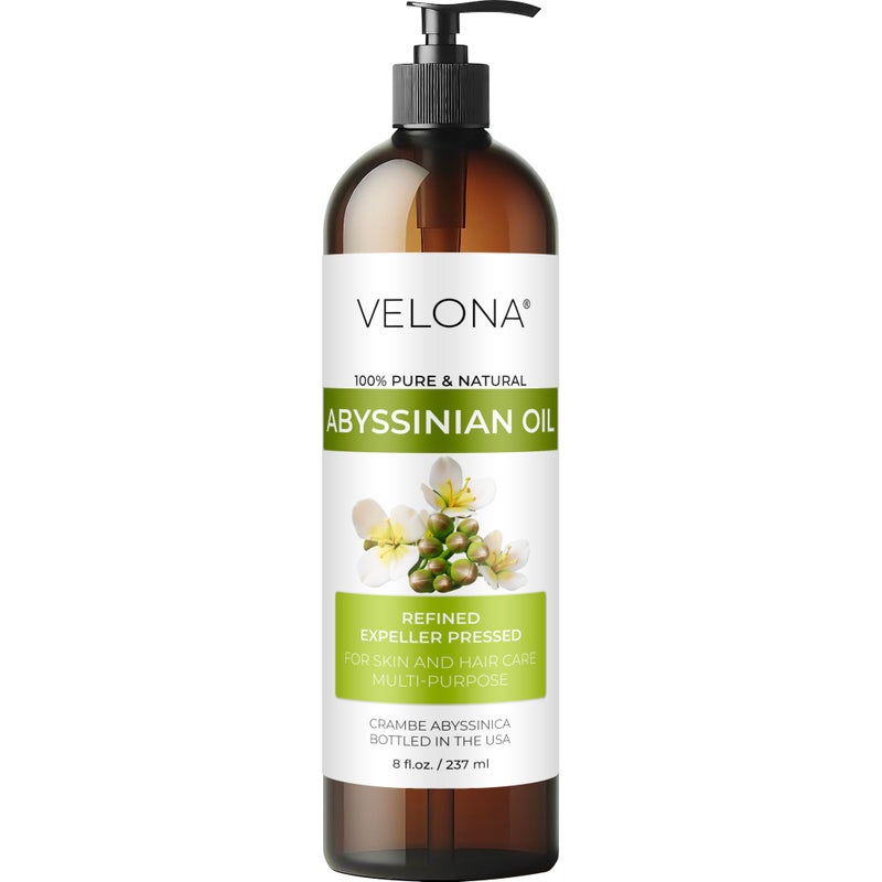 velona Abyssinian Oil 8 Fl Oz  100 Pure and Natural Carrier Oil  Cold Pressed  Hair Body Care  Use Today  Enjoy Results