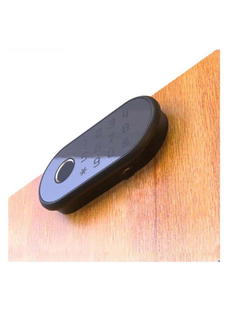 درج قفل ببصمة الإصبع بكلمة مرور قفل باب الخزانة أقفال إلكترونية عالية قفل خزانة درج ملف مخفي بدون مفتاح قفل كهربائي لبصمة الإصبع لسلامة الأطفال - Image 2