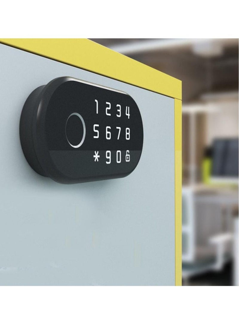 درج قفل ببصمة الإصبع بكلمة مرور قفل باب الخزانة أقفال إلكترونية عالية قفل خزانة درج ملف مخفي بدون مفتاح قفل كهربائي لبصمة الإصبع لسلامة الأطفال - Image 3