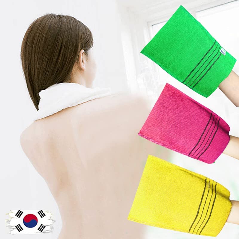 Magic Secret Korean Italy Exfoliating Whitening Hammam Bath Wash Cloth Scrub Towel Multi Color 4 pieces  - Image 2