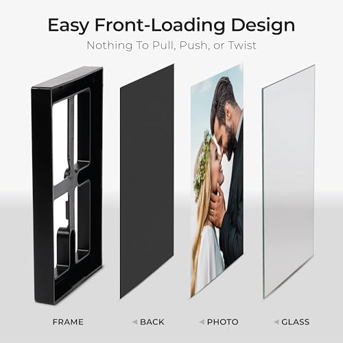MANTELLO ESSENTIALS 8.5 by 11 picture frame 6 PACK 8.5 x 11 frame Front Loading picture frames 8.5 x 11 Pictures Documents Certificates Diplomas, And More - Image 4