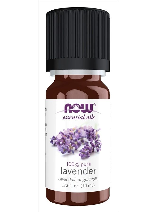 now Essential Oils, Lavender Oil, Soothing Aromatherapy Scent, Steam Distilled, 100% Pure, Vegan, Child Resistant Cap, 10-ml - Image 1