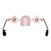 TinlyFinly Baby Bouncer Toy Bar Wooden Compatible with Baby Bjorn Bouncers Bouncer Toy Attachment Tight and Secure Fit So Fun to Watch Touch and Spin for Babies All Ages Pink Rainbow - Image 3