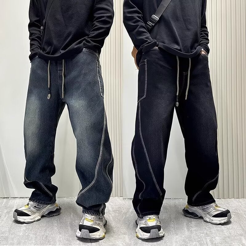 Unisex Casual Daily Denim Jeans - Image 2