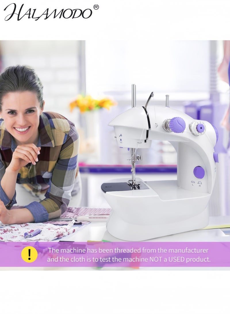 HALAMODO Mini Sewing Machine for Beginners, Easy Automatic Sewing Machine, Household Electric Portable Sewing Tool with Sewing Kit, Small, for All Age, Kids or Adults - Image 5
