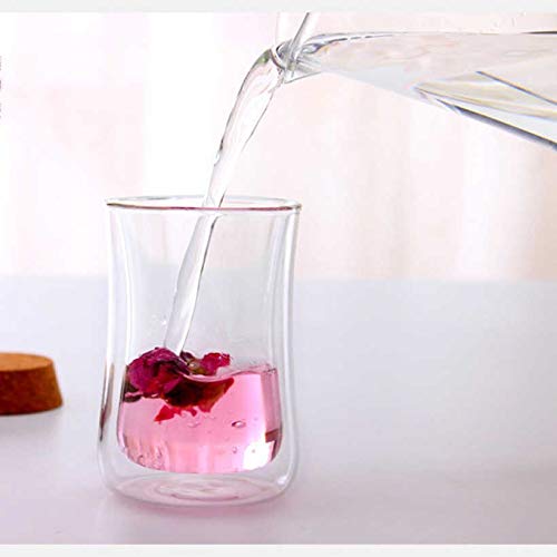 Baskety Turkish Tea Cups - Set of 1 Or 2 - Double-Walled Glass Tea Cup - Coffee Mug - Espresso - Cappuccino Beverages Cup 300ML Each. (1) - Image 2