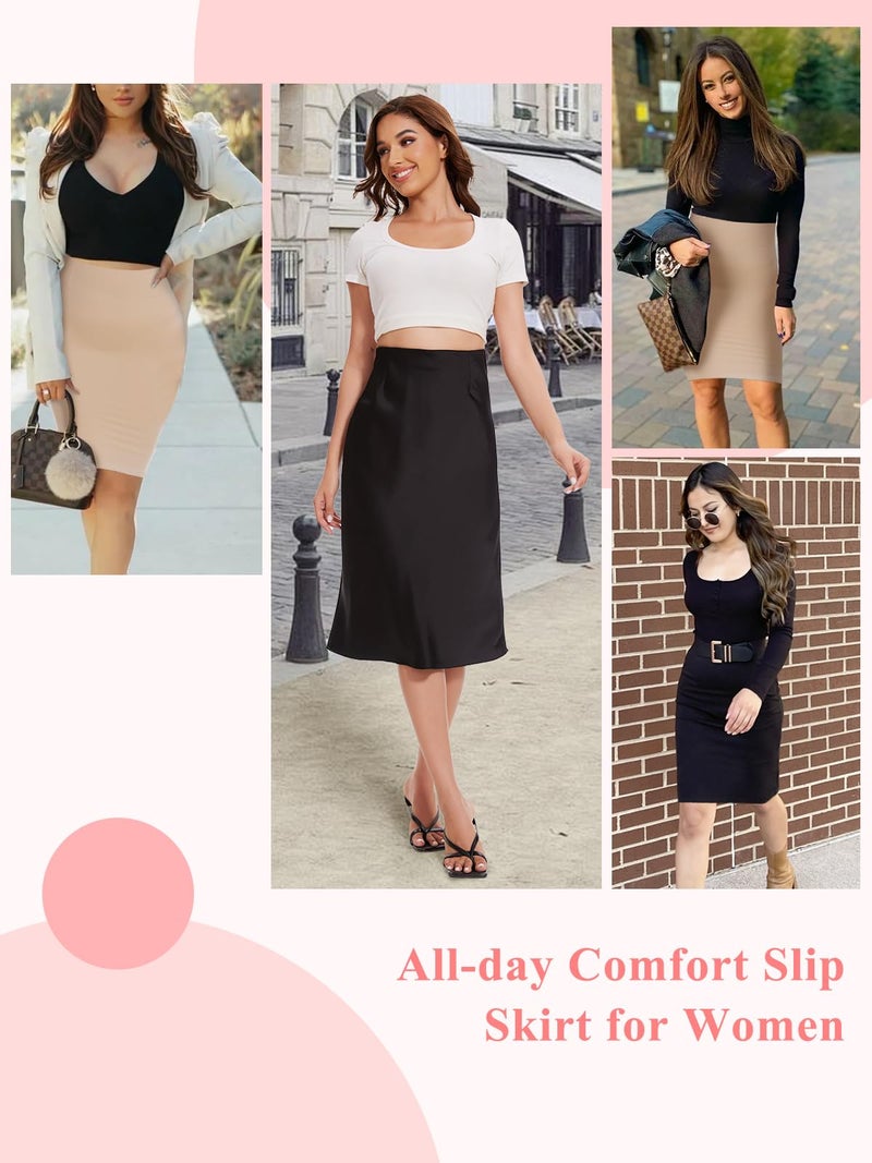 JOYSHAPER Shapewear Slip for Under Dresses Half Slip Tummy Control Dress Seamless Skirt Slip Body Shaper - Image 5