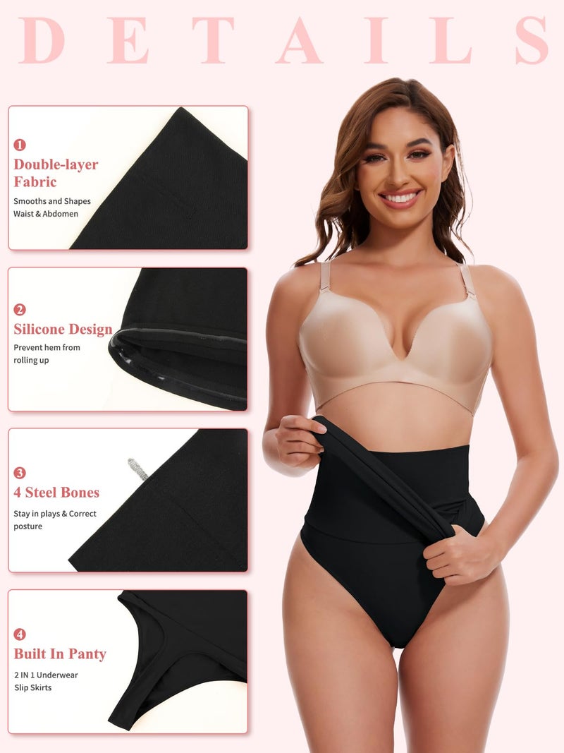 JOYSHAPER Shapewear Slip for Under Dresses Half Slip Tummy Control Dress Seamless Skirt Slip Body Shaper - Image 3