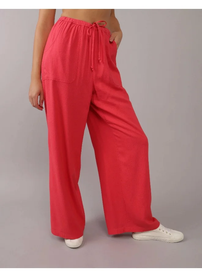 امريكان ايجل High Waist Wide Leg Drawstrings Pants