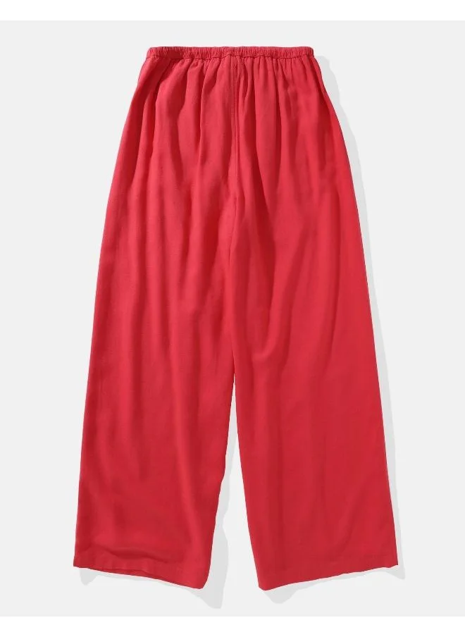 American Eagle High Waist Wide Leg Drawstrings Pants