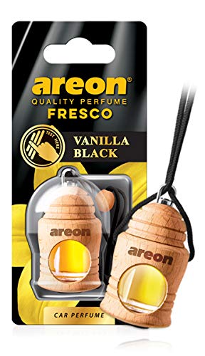 AREON Fresco FRTN31 Hanging Car and Home Air Freshener, Vanilla Black (Pack of 3) - Image 2