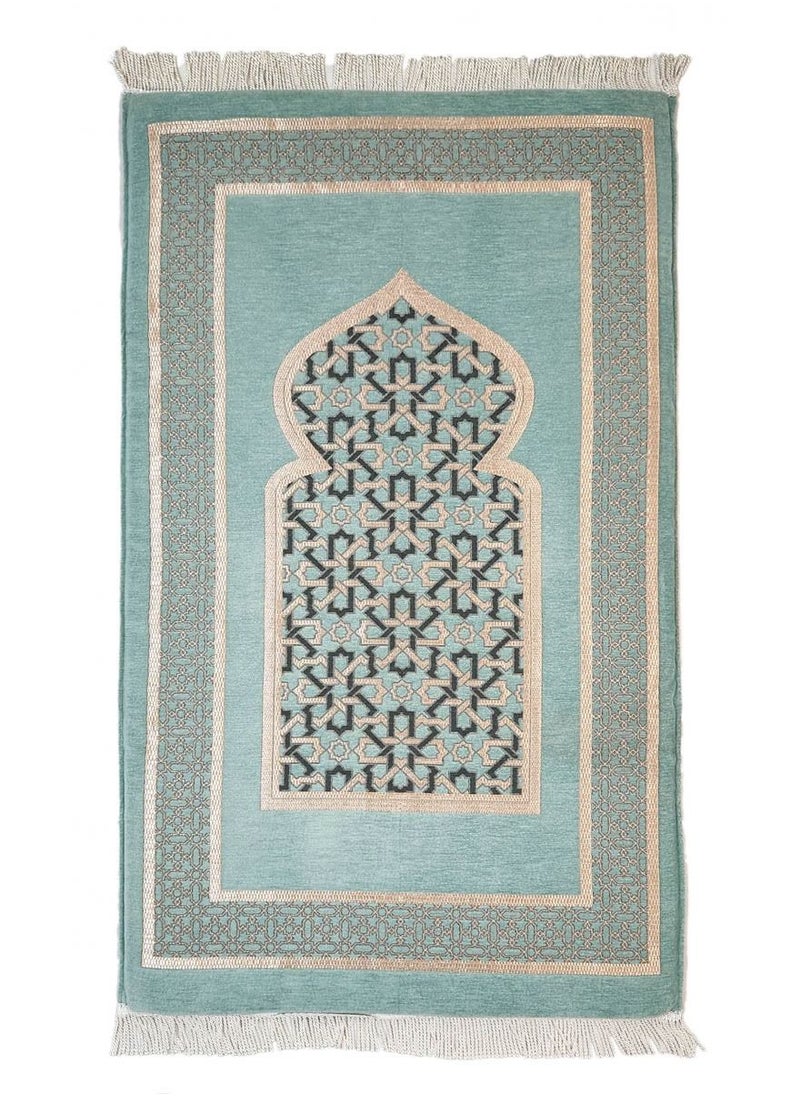 Museum Museum Large Size Memory Foam Prayer Mat. Turkish Comfortable Prayer Rug . Islamic Mihrab Design Sajadah with Foam.  - Image 1