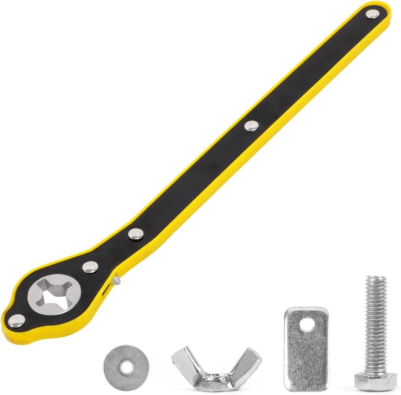 MR CARTOOL Jack Ratchet Wrench, 360° Swivel Auto Labor-Saving Car Jack Wrench with Long Handle, Handle Scissor Jack, Tire Wheel Lug Wrench for Motorcycle, Van, SUV and Other Vehicles - Image 1