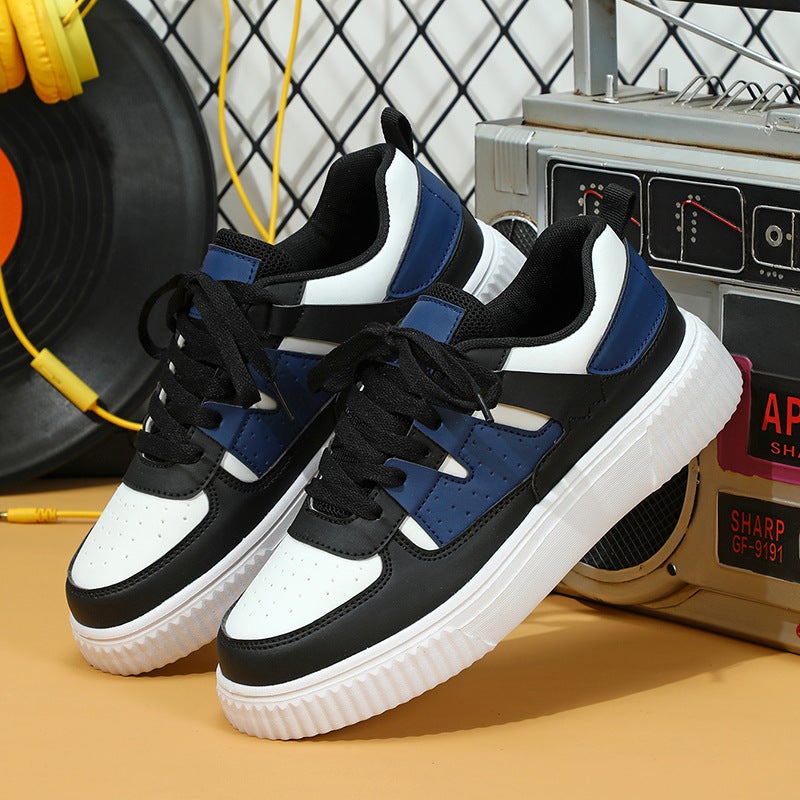 Korean Style Thick-Soled Trendy Lovers Board Shoes Breathable Comfortable Casual Sports Shoes Fashionable All-Match Outdoor Flat Shoes - Image 1