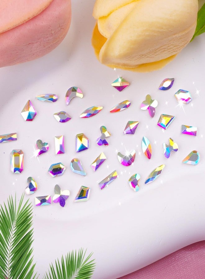 Canvalite 2900Pcs Rhinestones for Nails, 18 Styles Multi Shape Nail Charms and Gems Shiny Glass Crystal Flatback Nail Rhinestones Set for Nail Art with Rhinestone Picker and Tweezers - Image 4