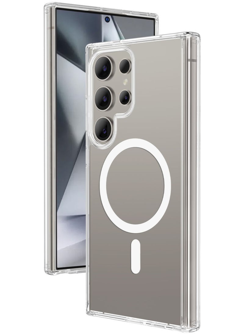 AMAZINGthing Minimal MAG Drop Proof for Samsung Galaxy S24 Ultra Case Cover with MagSafe - Clear  - Image 1