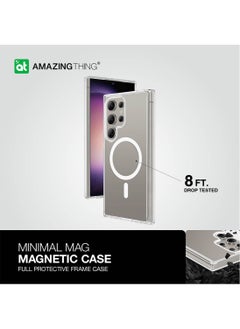 AMAZINGthing Minimal MAG Drop Proof for Samsung Galaxy S24 Ultra Case Cover with MagSafe - Clear  - Image 2
