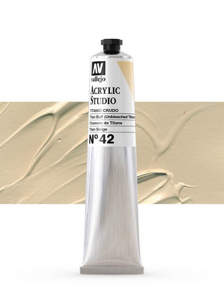 Vallejo Vallejo Acrylic Studio 58ml Titan Buff Unbleached Titanium