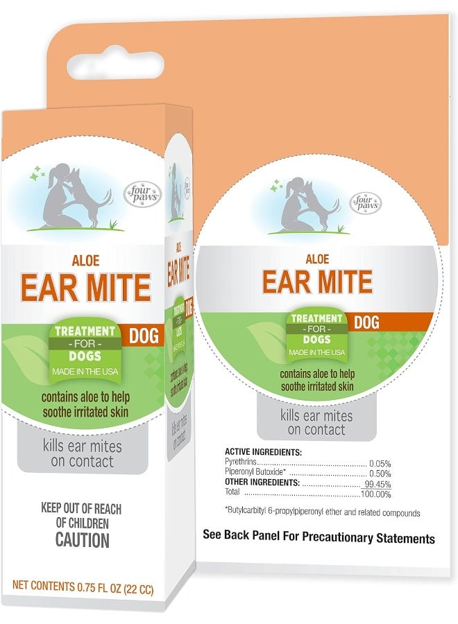 Four Paws Dog Ear Mite Remedy, 0.75oz - Image 1