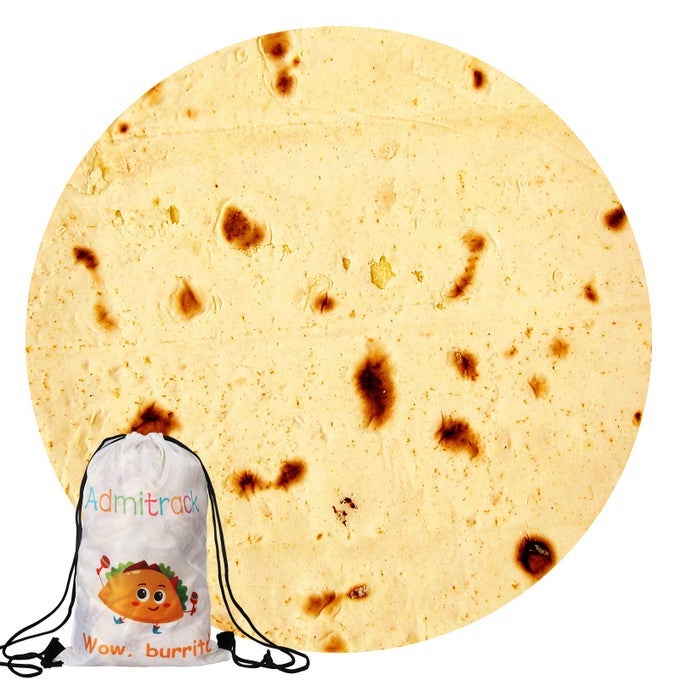 BURRITO TORTILLA FLANNEL BURRITOS WRAP BLANKET GIANT FLOUR TORTILLA FUNNY FOOD THROW BLANKET NOVELTY BURRITOS THROW BLANKET ADULTS SIZEKIDS SIZEBABY SIZE