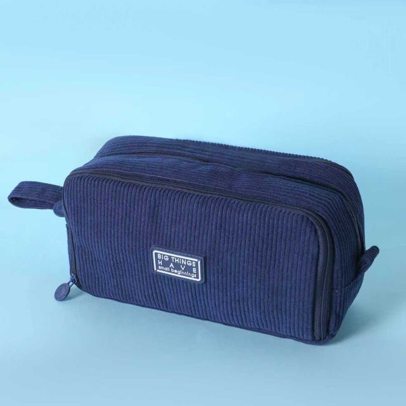 Cross-Border Large-Capacity Velvet Pencil Case - New Style, Unisex Study Stationery  Bag