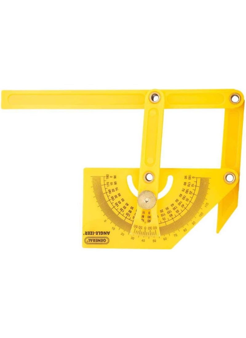 General Tools General Tools 29 Plastic Protractor and Angle Finder, Outside, Inside, Sloped Angles, 0° to 180° , Yellow  - Image 5