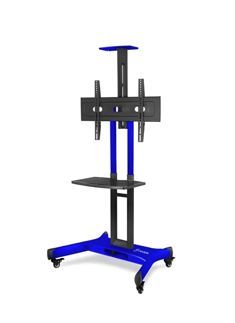 Mobile TV Stand for 40-70 Inch Screens, Holds up to 50kg, Heavy-Duty Rolling TV Cart with Locking Wheels, VESA 600x400 mm, Adjustable Height & Shelf, Ideal for Home, Office & Conference Rooms, Blue | TF-T1551BLU - pzsku/ZC81D70F98E6F46E5835DZ/45/_/1740987015/636eb9dc-3460-4838-b55e-69a247b46c49