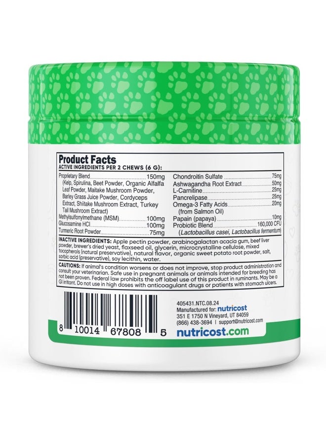 Nutricost Pets Multi-Functional Active And Healthy Lifestyle Support Soft Chews For Dogs (Beef Flavor) 60 Soft Chews - Image 3