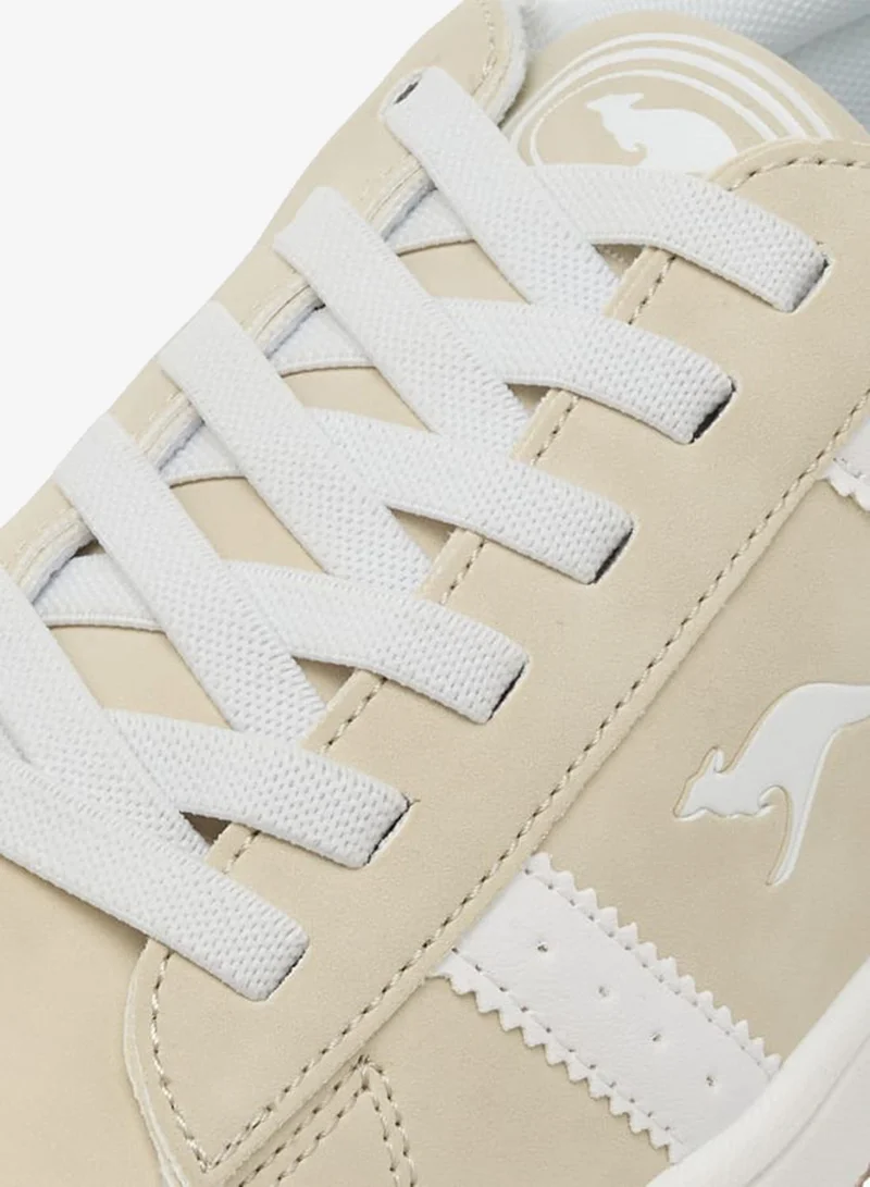 kangaROOS BEIGE Women's Logo Detail Sports Shoes with Lace-Up Closure for Women | Best Price UAE