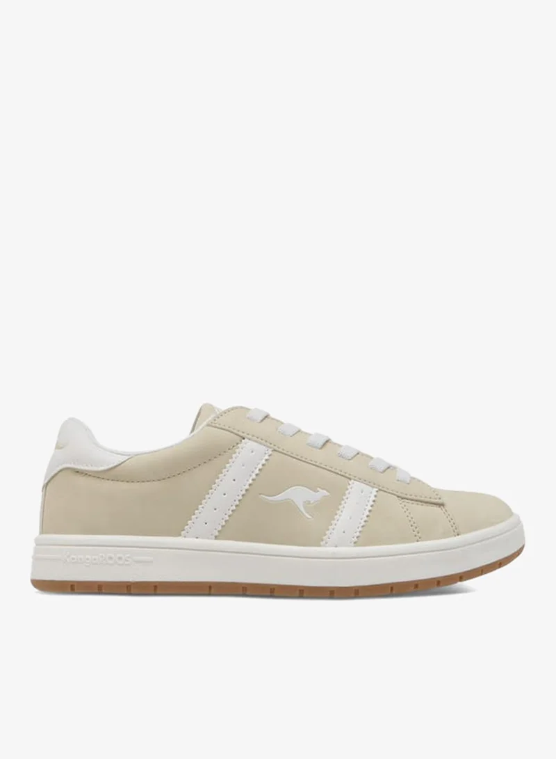 kangaROOS BEIGE Women's Logo Detail Sports Shoes with Lace-Up Closure for Women | Best Price UAE