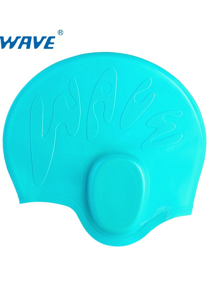 Wave Silicone Swim Cap for Short Hair Women & Men - Comfortable, Non-Slip & Durable Design, Easy to Put On Water-Resistant Swimming Cap for Regular Use - Image 1