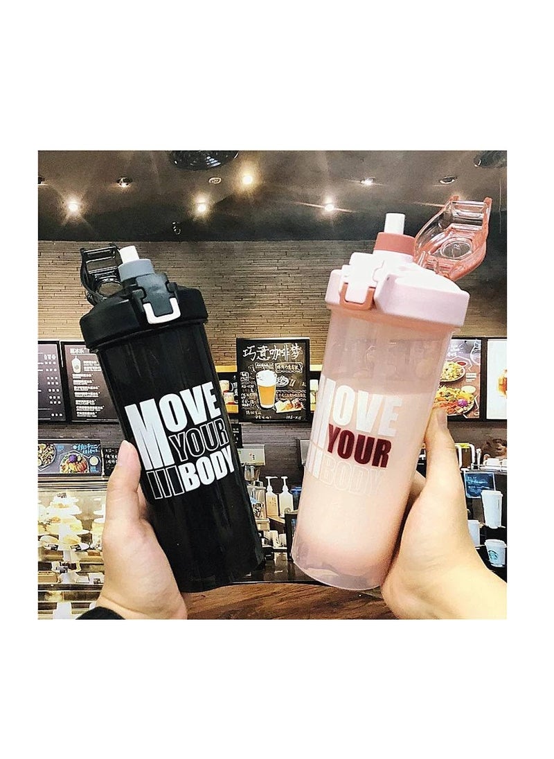 Generic - Trend Sports Shaker Bottle - 800ml with Straw & Y Blender (Pink) - Image 1
