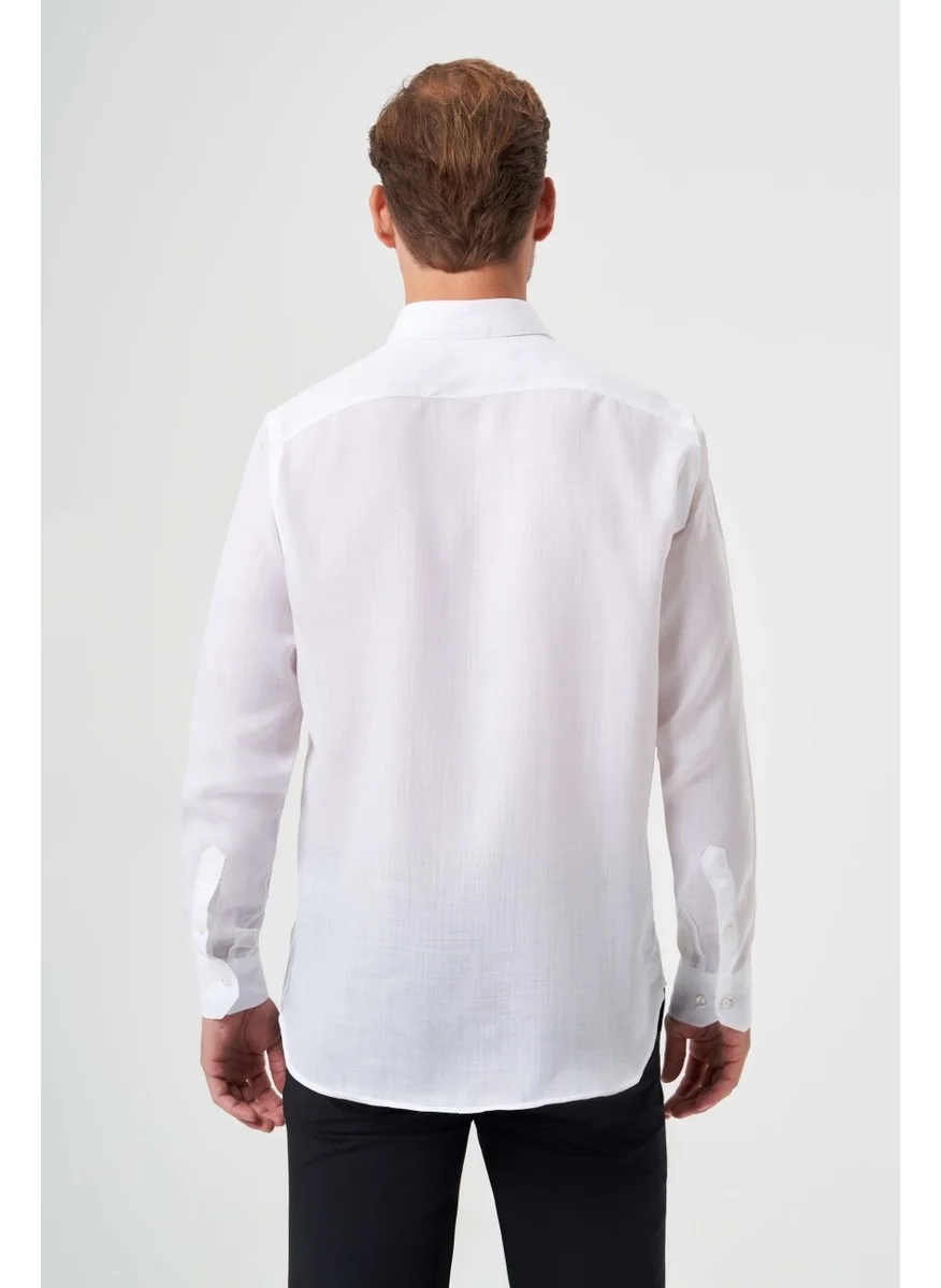 Bisse Men's Regular Fit Classic Shirt White GM23Y231153_D01