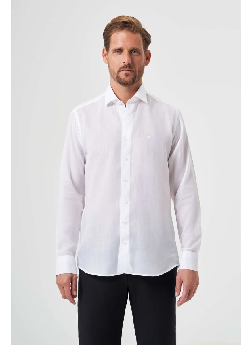 Bisse Men's Regular Fit Classic Shirt White GM23Y231153_D01