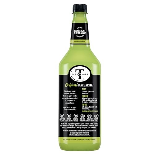 Mr & Mrs T Margarita Mix, 1 L bottle (Pack of 4), Tangy Lime Blend Flavored Cocktail Mixer, Made with Cane Sugar, Perfect for Traditional Margarita and Mocktail Drinks - Image 5