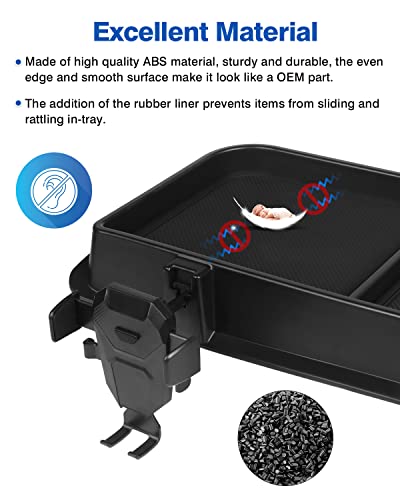 Autorder Phone Holder Mount for Jeep Grand Cherokee 2022 2023 2024 2025/Grand Cherokee L 2021 2022 2023 Center Console Dashboard Organizer with Phone Stand with Anti-Slip Mat - Image 5