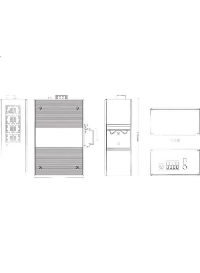Smart Valley Huigu, 100Mbps 8-Port Industrial Switch, Industrial-Grade Ethernet Switch, Monitoring Network Splitter, Splitter, Hub, Din Rail-Mounted, Hg800-Fe308 - Image 1