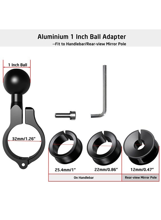 iMESTOU 2PCS Aluminium 1" Ball Base for Handlebar Mounts, Compatible with Ram/iMESTOU Phone Mounts with 1" Ball Sockets - Image 2