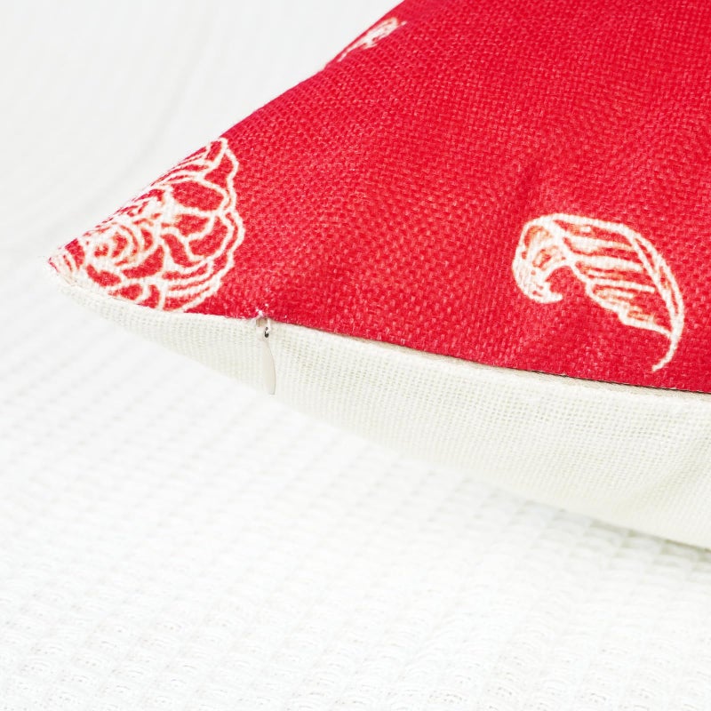 ONWAY Valentine's Day Throw Pillow Covers 12x20 Set of 2 Farmhouse Hello Valentines Heart Rose Decorations Outdoor Red Patio Cushion Cover for Sofa Couch Home Bed - Image 5