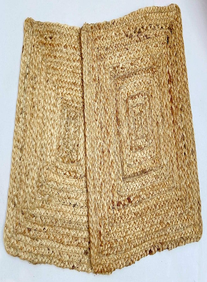 pepme Jute Braided Rustic Fibers Vintage Placemat for Dining Table, Bedside Table, Tea Coaster, Decoration mat (Square, Beige, 13x13 inches, Pack of 2) - Image 4