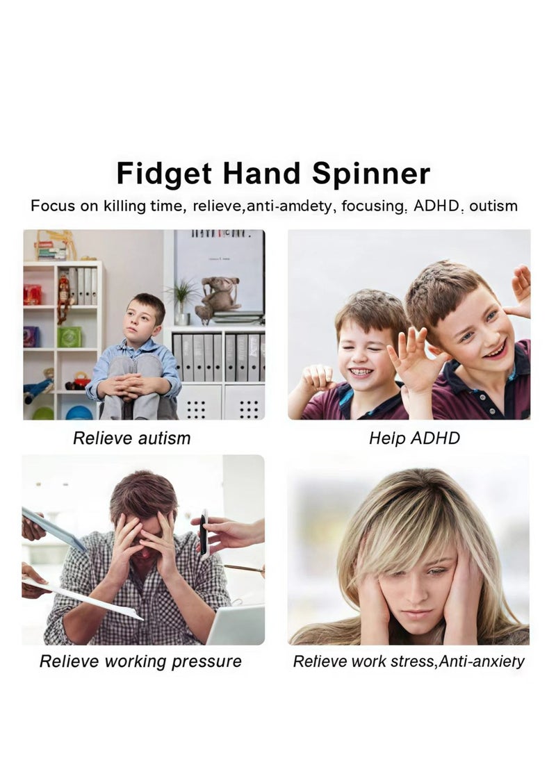 FLYHSO Alloy fingertip rotator 3-piece set, fingertip toy, ADHD anxiety toy stress reducing rotator, suitable for children and adults - Image 3