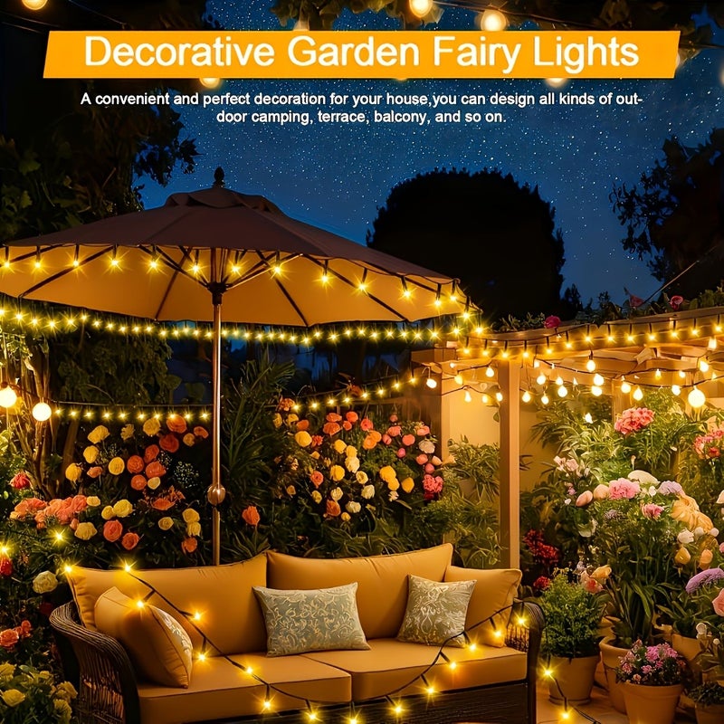 500cm 196.85in Solar LED String Light 8 Lighting Modes Warm Light Strip Fairy Light for Outdoor Tree Bedroom Party Carnival Decoration - Image 5
