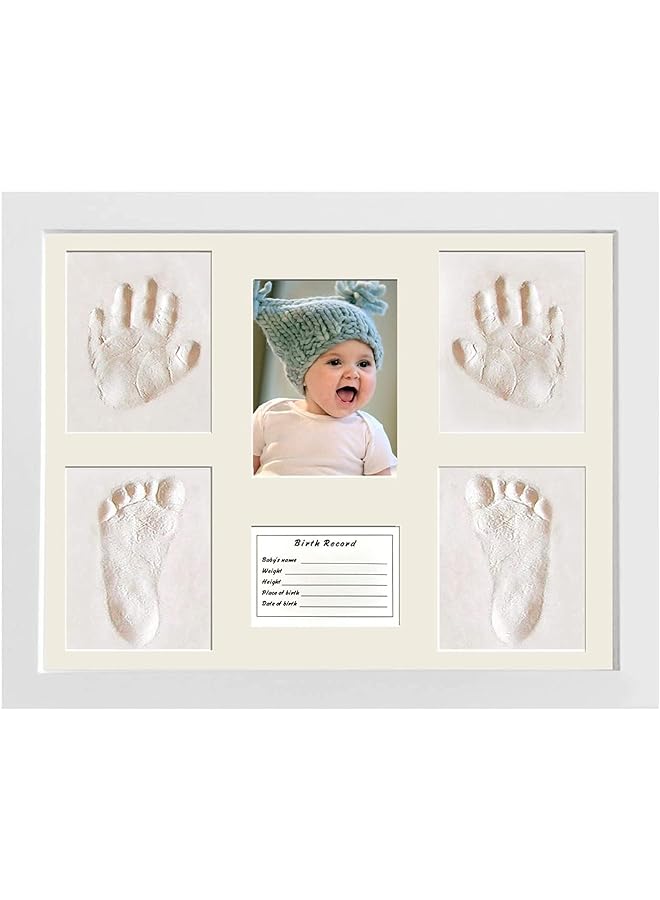Zaboon Baby Clay Handprint Footprint Kit Picture Frame, Perfect for Baby Gifts, Memory Photo Frame - Newborn Baby Keepsake Frames Plaster Kit Photo Frame - Image 1