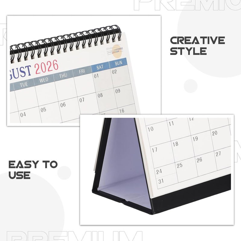 LOPUNER Minimalist Standing Desk Calendar - 18 Month Twin Wire Binding Monthly Planner - July 2026 to December 2027 Holiday Tracker Calendar Yearly Planner - Image 3