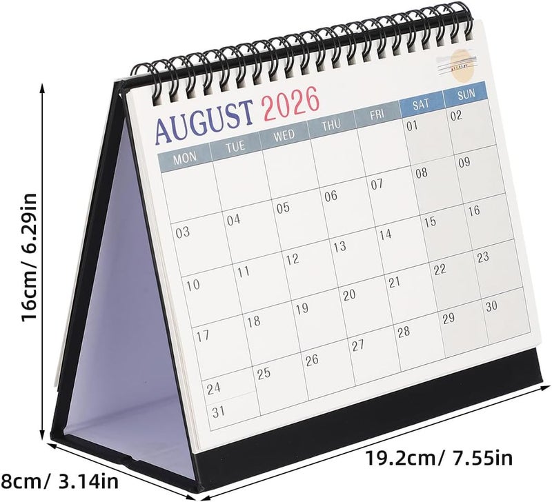 LOPUNER Minimalist Standing Desk Calendar - 18 Month Twin Wire Binding Monthly Planner - July 2026 to December 2027 Holiday Tracker Calendar Yearly Planner - Image 2