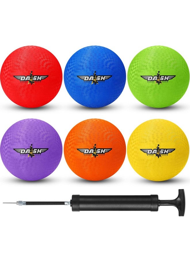 Jerify 6 Pcs 8.5 Inches Playground Balls Kickball Bulk, Colorful Inflatable Sports Bouncy Balls, Dodgeball, Kickball for Official, Fun Indoor and Outdoor Toys and Gift - Image 5